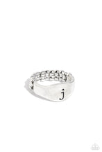 Load image into Gallery viewer, Paparazzi - Monogram Memento - Silver - J