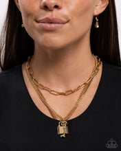 Load image into Gallery viewer, Paparazzi - LOCKS of Luck - Gold
