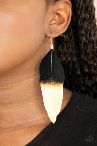 Fleek Feathers - Black Earrings