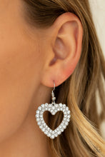 Load image into Gallery viewer, Paparazzi - High School Sweethearts - White Earrings