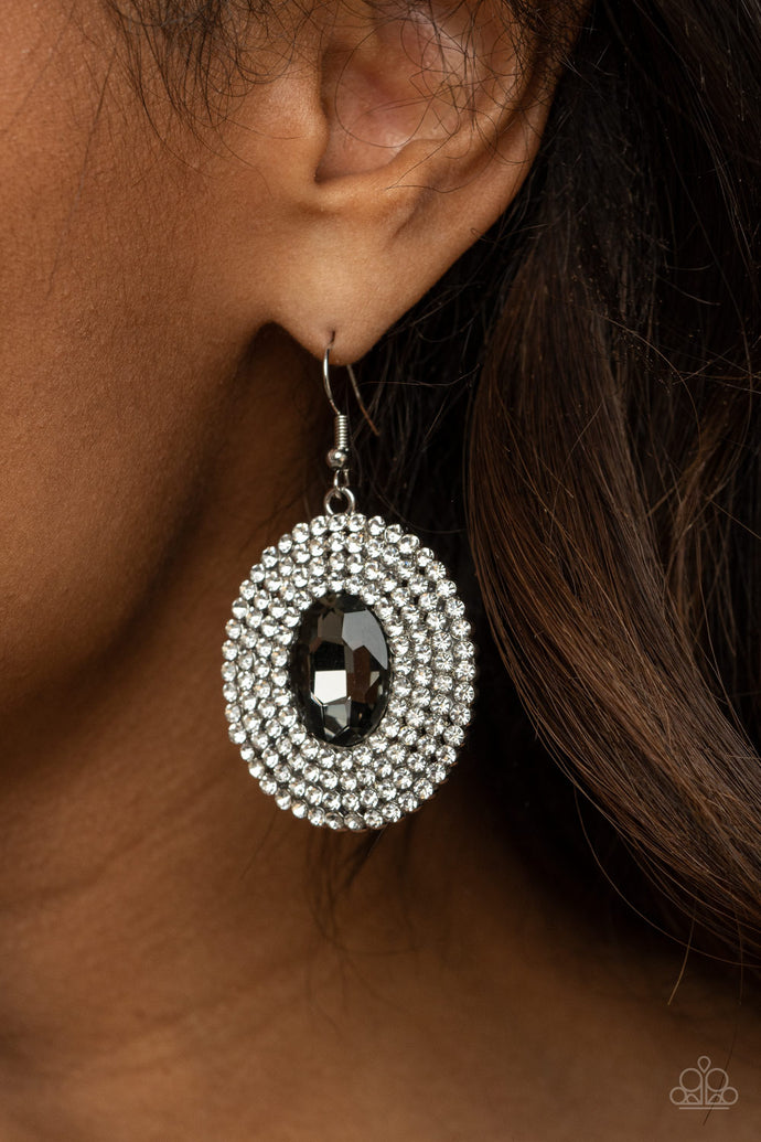 Paparazzi - FIERCE Field - Silver Earrings