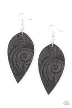 Load image into Gallery viewer, Groovy Grove - Black Earrings