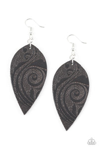 Groovy Grove - Black Earrings