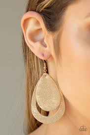 Fiery Firework - Gold Earrings