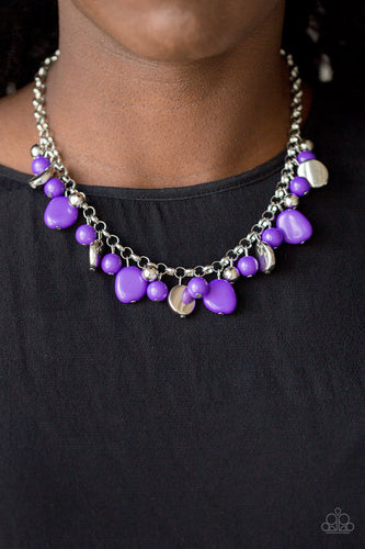 Flirtatiously Florida - Purple Necklace