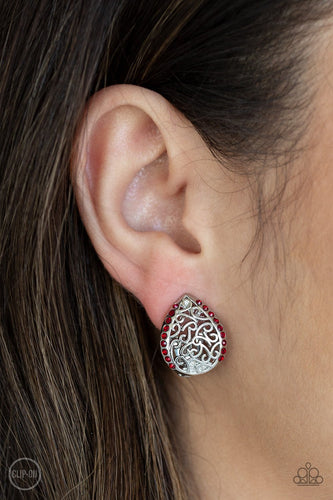 Garden Date - Red Earrings