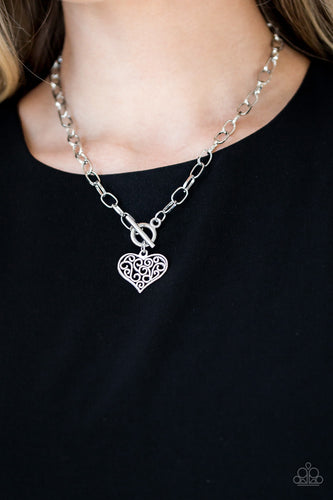 Heart-Touching Harmony - Silver Necklace Set